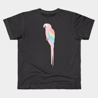 Pastel Parrot Scarlet Macaw Kids T-Shirt